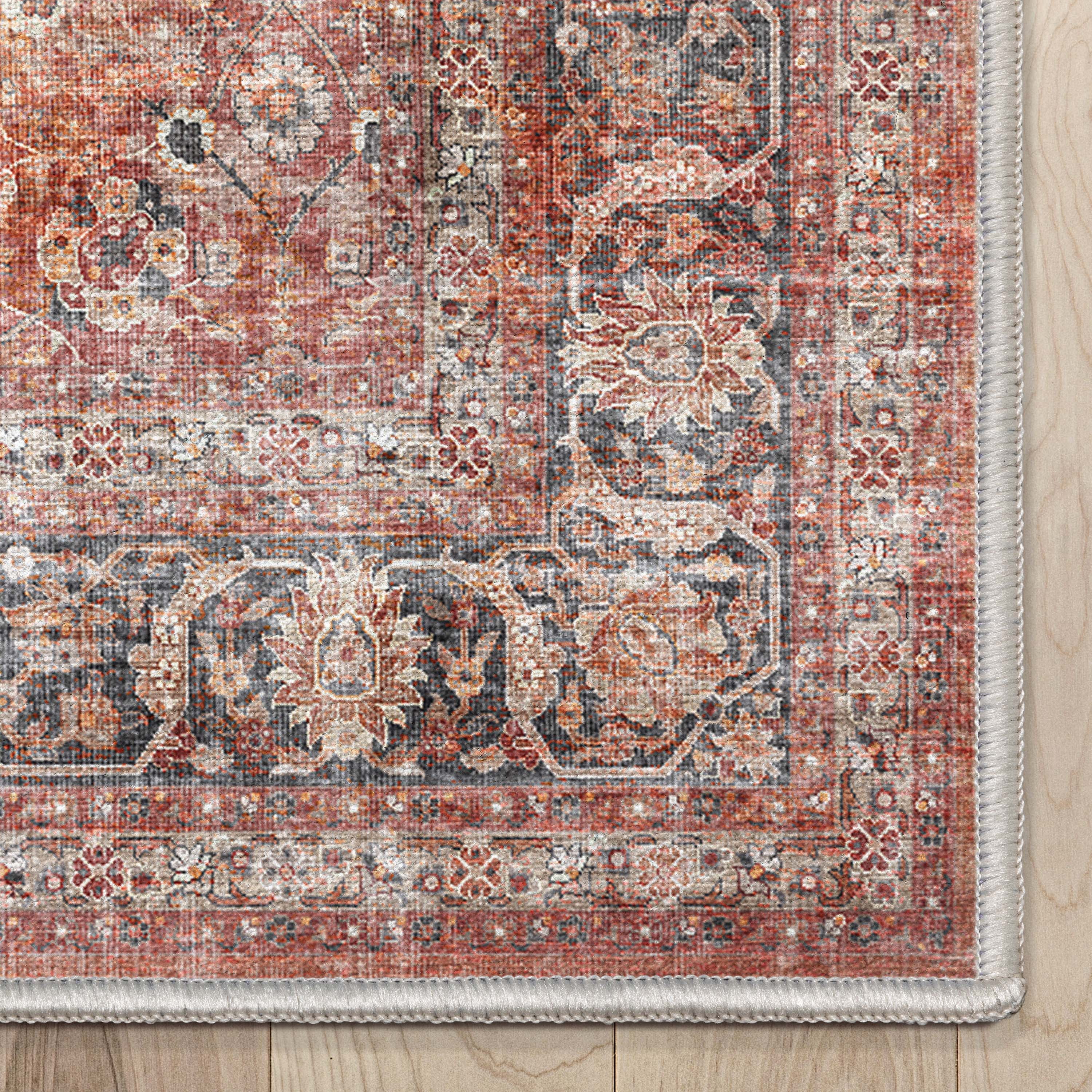 Well Woven Asha Delphine Vintage Persian Oriental Red 3'11" x 5'3" Flat-Weave Area Rug