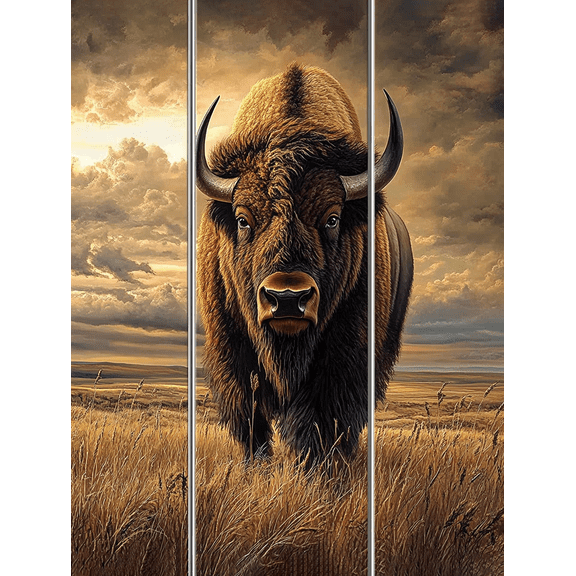 Bison Buffalo Decorative Painting/Canvas Art Perfect for Decorating Living Room Bedroom Office Dining Room Study Entryway Hallway Game Room Apartment Farmhouse and Gallery Wall Decor.
