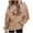 Brown, variant on Blouses for Women Winter Fall Loose Fit Hooded Long Sleeve Cap Cold Shoulder with Pocket Graphic Leisure Cotton Sweatshirt Hoodie(Khaki,XL)