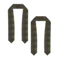 thumbnail image 2 of Zufioo Mardi Gras Shiny Green Purple Print Graduation Shawl Ribbon, Graduation Ribbon for Male and Female Graduates-Flattened, 2 of 7