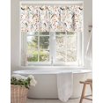 thumbnail image 3 of Orange Fall Thanksgiving Kitchen Valances for Windows Autumn Bird Leaf Floral Valance Curtains&nbsp; for Kitchen /Living Room/Bedroom/ Bathroom Decor, 54"x18 " ,Rod Pocket 1 Panel, White, 3 of 7