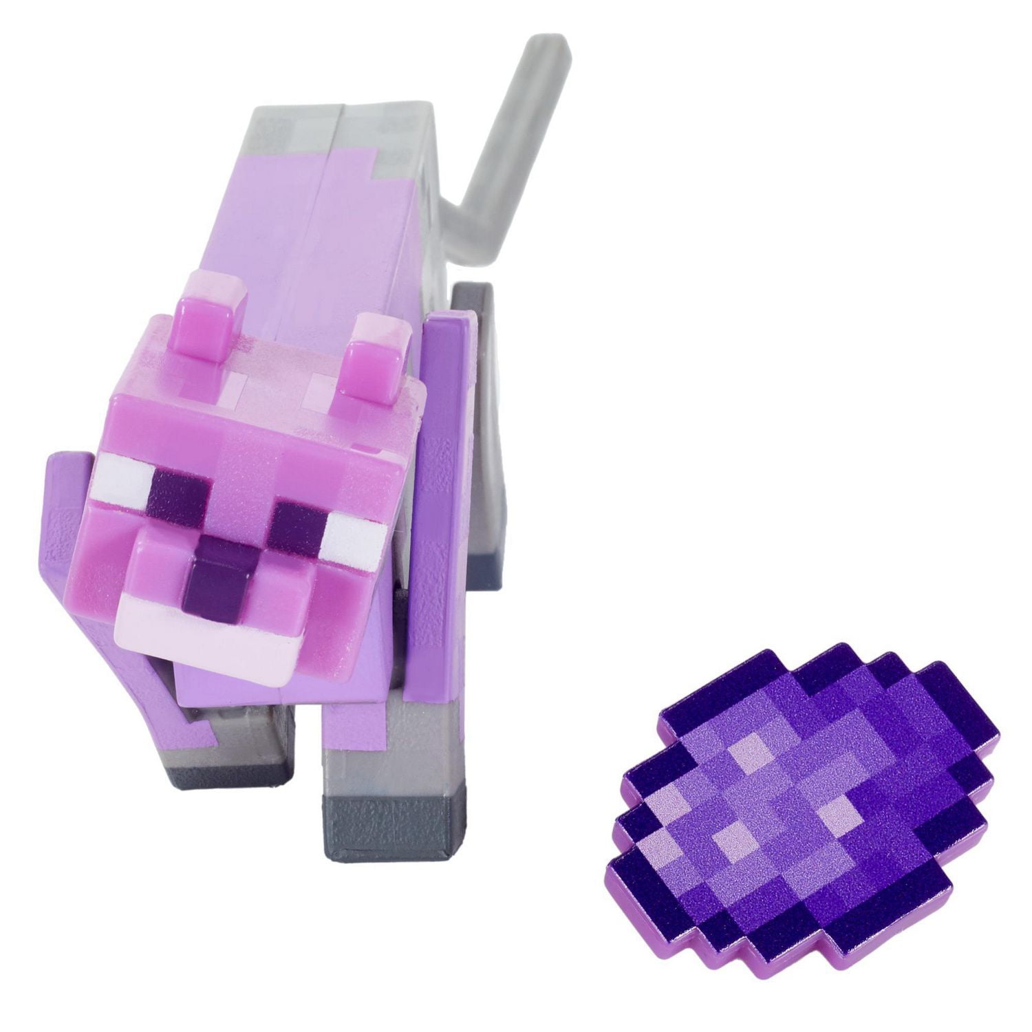 Figurine Création de Biomes Dyed Cat Minecraft, personnages pixelisés authentiques inspirés du jeu vidéo