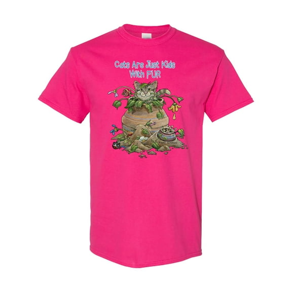 Inktastic Cats Are Just Friends with Fur Cat in Flower T-Shirt