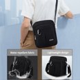 thumbnail image 2 of Vaupan Messenger Bag for Men, Multilayer Composite Fabric Small Crossbody Bag Water Resistant Sling Shoulder Bag for Travel School Work Business (Black), 2 of 7