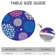 thumbnail image 6 of Boho Floral Elasticized Tablecloth for Round Tables, Fitted Design 52-56 Inch Diameter, Vibrant Table Cover for Dining, 6 of 7