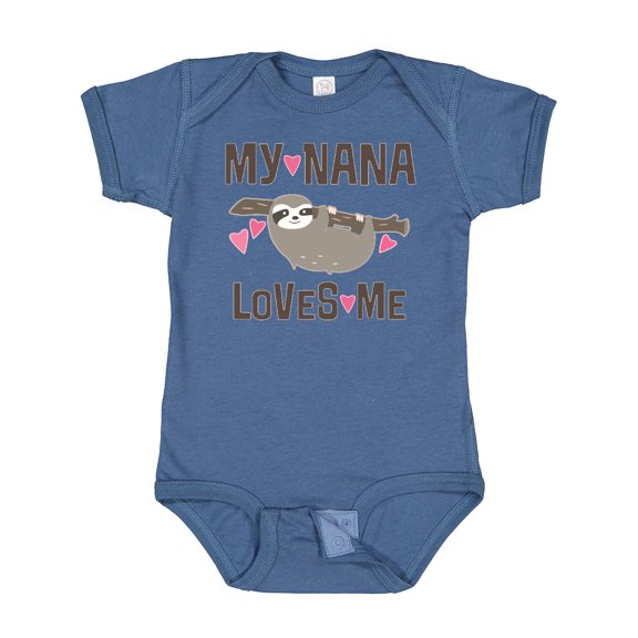 Inktastic My Nana Loves Me Sloth Girls Baby Bodysuit