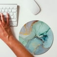 thumbnail image 2 of Mouse Pads with Marble Pattern Green , Premium-Textured Mouse Mat Pad for Women, Non-Slip Rubber Base Mousepad for Laptop, Computer & PC, 7.9×7.9×0.12 inches, 2 of 5