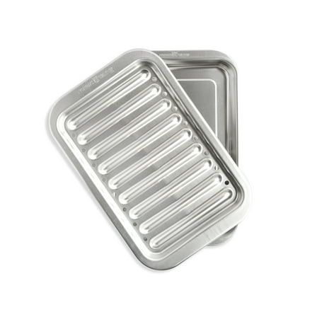 Nordic Ware Naturals 2-Piece 10" x 15" Aluminum Broil and Grill Baking Pan with Crisping Rack