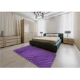 thumbnail image 5 of Ahgly Company Machine Washable Indoor Round Transitional Bright Purple Area Rugs, 7' Round, 5 of 7