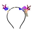 thumbnail image 1 of Diadema con plumas y cuernos de ciervo iluminados, novedosa diadema para el cabello para fiestas en nocturnos, 1 of 8