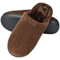thumbnail image 2 of LAVRA Unisex Memory Foam Slippers Men/Women Corduroy Faux Fur Lined House Shoes, 2 of 7