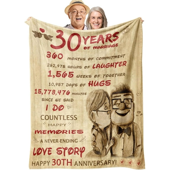30th for Couples - 30th for Husband - 30th 30th Wedding Gifts for 30th Wedding Anniversary Throw Blankets 50x60in