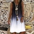 thumbnail image 1 of LSLJS Women Tie-Dye Lace Gradients V Neck Casual Plus Size Ladies Beach Mini Dress, 1 of 7