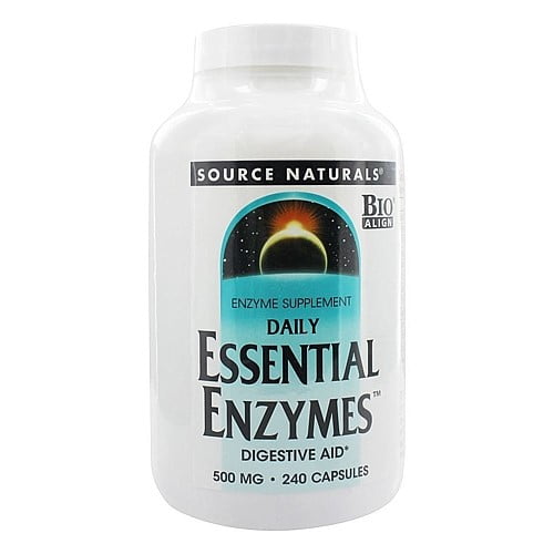 Source Naturals Daily Essential Enzymes 500 mg. 240 Vegetarian Capsules