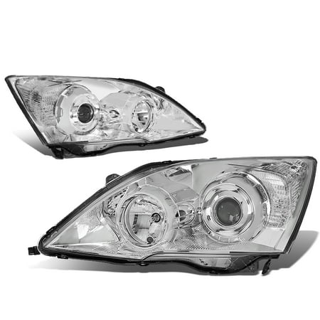 For 2007 to 2011 Honda CRV Projector Headlight Chrome Housing Clear Corner Headlamp 08 09 10 Left+Right