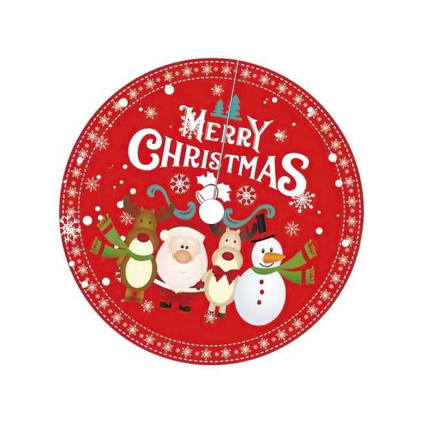 Tapete para el árbol de Navidad, falda para el árbol de Navidad , 120 cm , acogedor y suave , decoración navideña única. Estilo A
