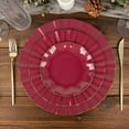 thumbnail image 5 of 10 Assiettes Rondes Jetables en Plastique Bourgogne 6 Pouces pour Salade Dîner Garniture Ondulée Or Vaisselle de Mariage, 5 of 5
