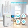 thumbnail image 3 of Repetidor extensor de rango WiFi, PIX-LINK amplificador de señal inalámbrico repetidor WiFi de 2,4 GHz y 300 Mbps, amplificador de señal extensor WiFi de cobertura completa de 360 grados, 3 of 5