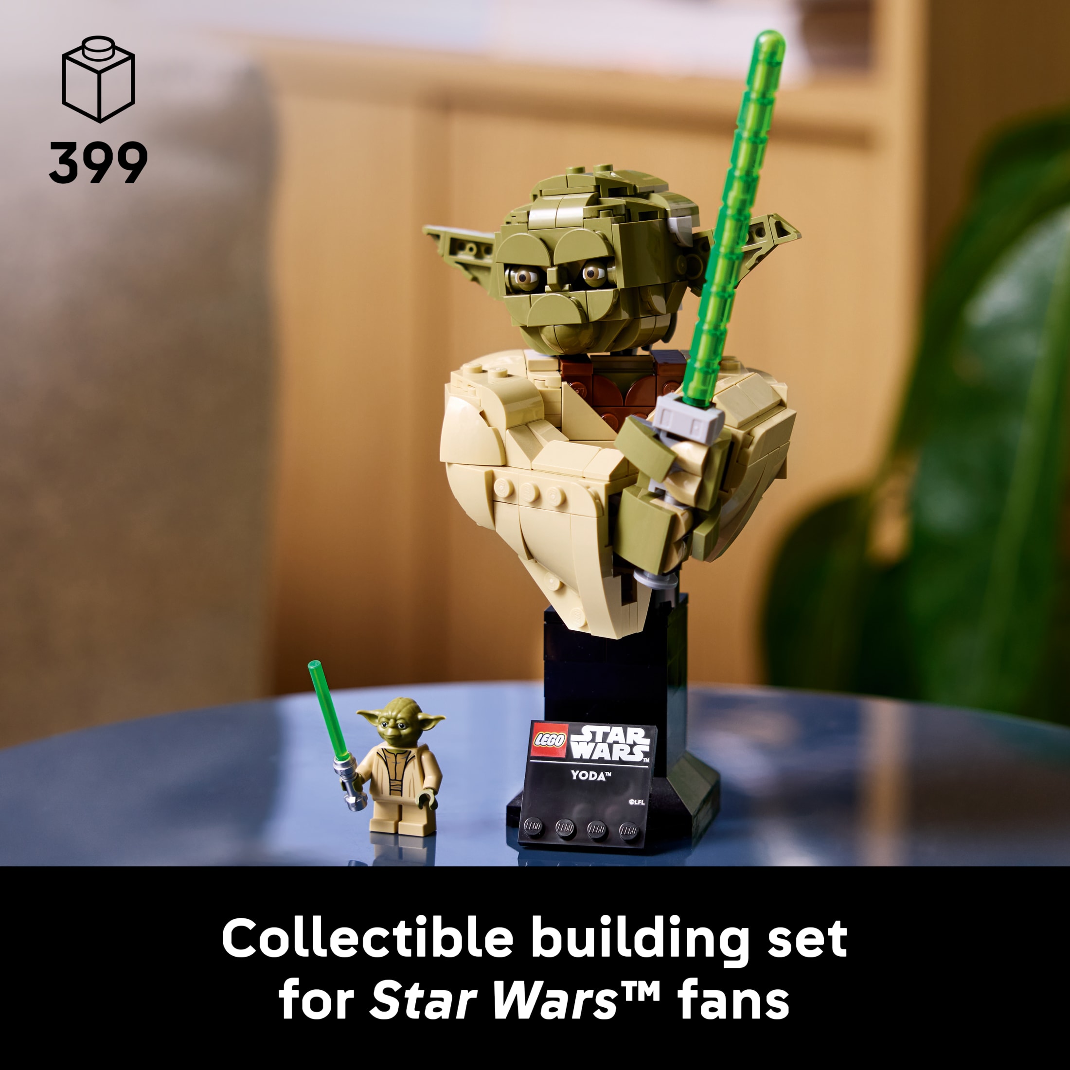 LEGO Star Wars: El Ataque de los Clones Busto de Yoda con Sable de Luz - Set de Construcción Coleccionable para Adultos, Mayores de 18 Años - Regalo de Star Wars para Hombres y Mujeres - Decoración para Dormitorio o Estante - 75438 3