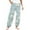 Light Blue, variant on WTOBBY Women's Pleated Flowy Wide Leg Beach Pants - Crinkle Fabric Summer Trousers with Elastic Waist & Versatile Styling for Resort Wear,Blue L