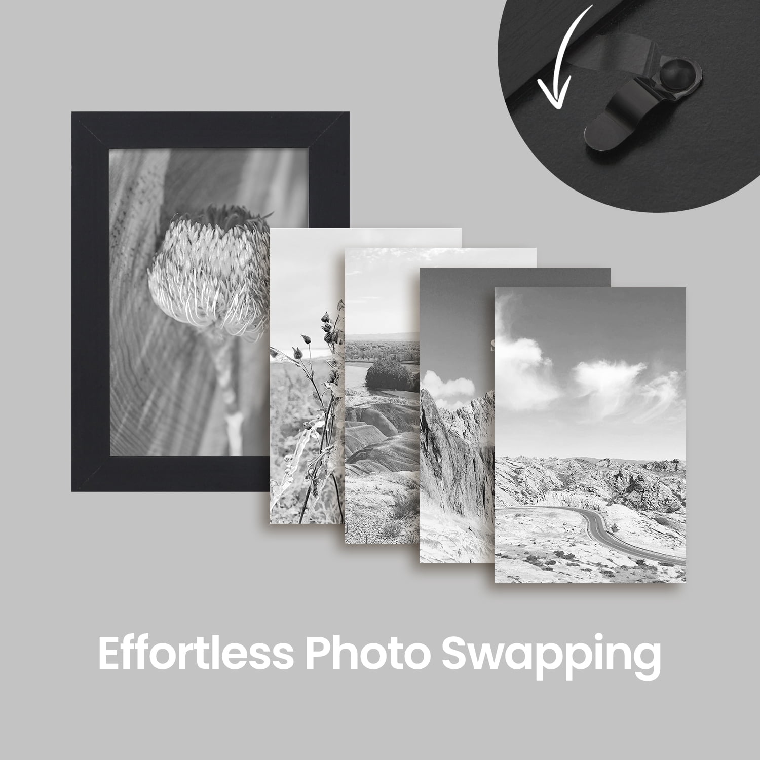 LEDREM 12-Pack 4x6 Wall Collage Photo Frames, Multi-Picture Display with Glass Front, Easy Assembly, Ink Black