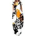 thumbnail image 2 of SMihono Robes d'Été Bohémiennes pour Femmes Grande Taille Mode d'Été Imprimée Manches Courtes Col Rond Bretelles Robe Chandail, 2 of 4