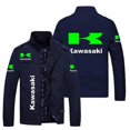 thumbnail image 4 of Spring And Autumn Men's Casual Kawasaki Men's Charge Clothes Polyester Jacket Retro Locomotive Windproof Fashion Motorcycle, 4 of 5