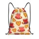 thumbnail image 1 of Fotbe Cups of Tea Bolsa Mochila con Cordón Estampada, Bolsa de Gimnasio Deportiva, Bolsa Cinch, Bolsa con Cordón para Hombres y Mujeres-Small, 1 of 6