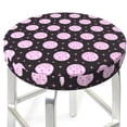 thumbnail image 3 of Balery Pink Groovy Disco Ball Fundas de asiento para taburete de bar redondo de tela de terciopelo ajustables que protegen de arañazos y manchas para sillas de 14 a 17 pulgadas.-13 inch, 3 of 7