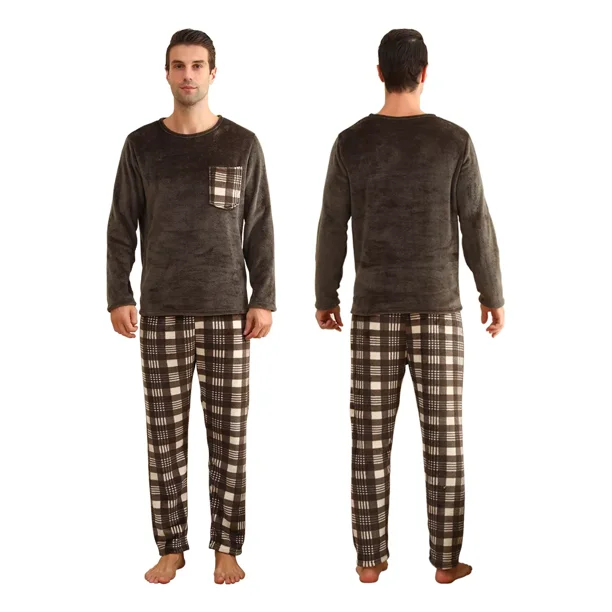 Pijamas Y Pantalones De Franela De Otoño Para Hombres
