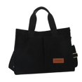 thumbnail image 4 of Bolso de hombro para mujer, elegante bolso de mano para niñas, pequeño bolso de mano de pana moderno, bandolera Negro, 4 of 9