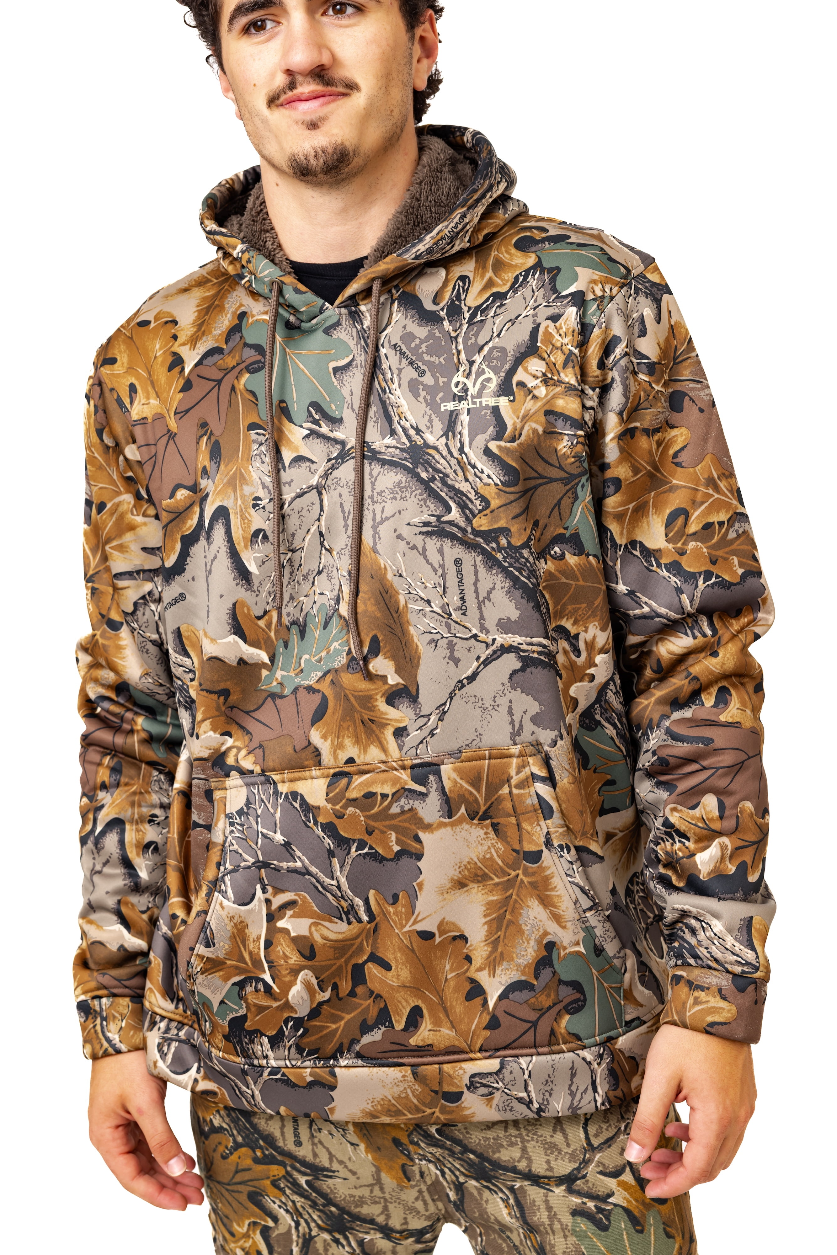 Realtree Men's Camo Hunting Hoodie - High Pile Pullover for Outerwear | Size S-4X