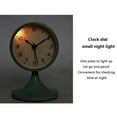 thumbnail image 4 of Nordic Metal Round Alarm Clock, Vintage Silent Table Clock, Student Bedside Nightlight Clock, Room Decor, Home Decor B, 4 of 7