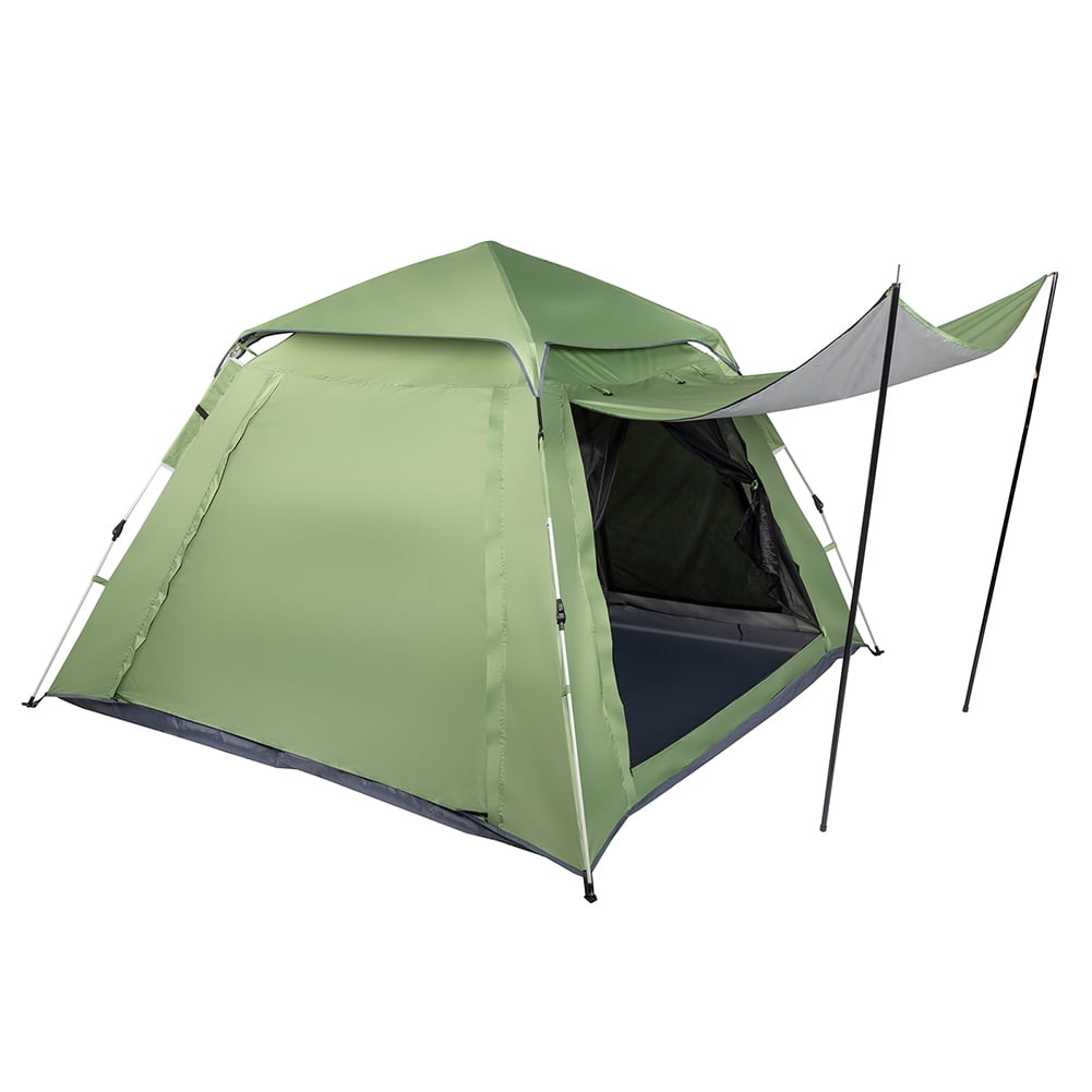 Topcobe Instant Cabin Tent, 4 Person Camping Tent with Carry Bag for Family Camping & Hiking, Ventilation, Green
