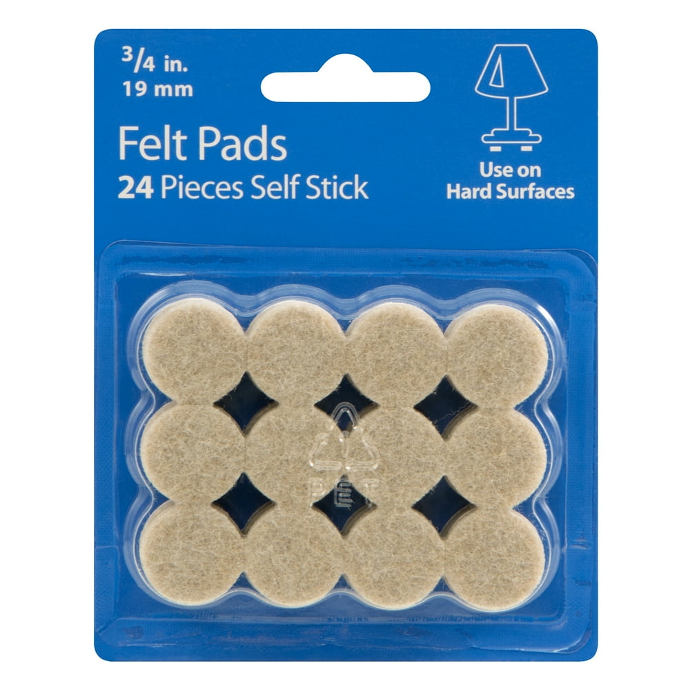Super Sliders 3/4" Round Self Stick Felt Furniture Pads for Hardwood