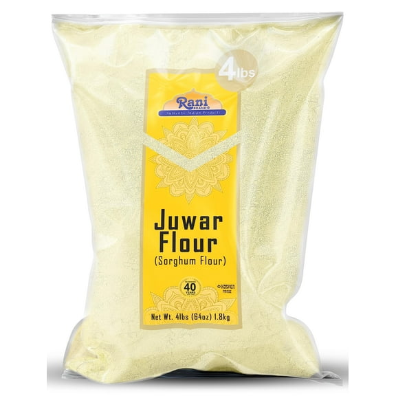 Rani Juwar (Sorghum) Flour, 64oz (4lbs) 1.81kg Bulk ~ All Natural, Salt-Free | Vegan | No Colors | Gluten Friendly | NON-GMO | Kosher | Indian Origin