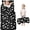 Dinosaur and Geometric Black Pattern, variant on Dinosaur and Foliage Black Pattern Kids Nap Mat, Sleeping Mat with Removable Pillow with Handle & Fastening Straps, Hypoallergenic Gifts for Toddlers Kids Boys Girls,50"x20"