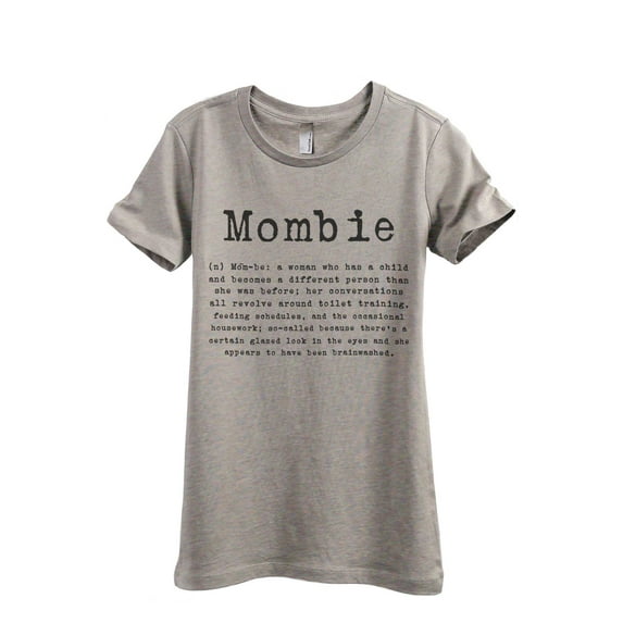 Thread Tank Mombie Women's Fashion Relaxed Crewneck T-Shirt Tee Heather Tan X-Large
