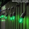 thumbnail image 2 of Luxrite S14 Edison LED Green Light Bulb 0.5W Colored LED Bulbs for Outdoor String Lights UL Listed E26 Base 4 Pack, 2 of 7