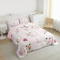 thumbnail image 3 of Homewish Kawaii Cat Kitten Full Size Comforter Sets,Lovely Pet Animal Bedding Comforter Set,Pink Rose Butterfly Bedding Sets For Girls Kids,Ultra Soft Home Decor Reversible,3pcs, 3 of 8