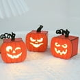 thumbnail image 3 of Dujiujun Halloween LED Pumpkin Lantern Jack-o-Lantern Halloween Party Out Door Decor Dining Room Halloween Decor Warm Light Halloween Lamp Ornament, 3 of 8