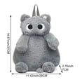 thumbnail image 7 of Plush Cat Backpack Cute Animal Bag Shoulder Bag with Adjustable Straps Cartoon Travel Backpack Fluffy Backpack, 7 of 7