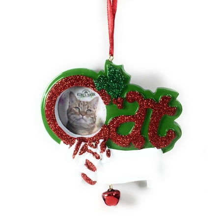 CAT PICTURE FRAME CHRISTMAS TREE ORNAMENT