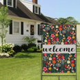 thumbnail image 4 of Spring Summer Multicolored Flower Leaves Garden Flag 28x40 Inch Double Side for Outdoor Courtyard Garden Decor Flowers Welcome Holiday Flag for Outside Decoration, 4 of 6