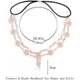 thumbnail image 4 of Bride Wedding Head Chain Flower Hair Chain Jewelry Bohemian Headpiece Crystal Head Dress Halloween Bridal head Jewelry for Women and Girls, 4 of 4