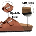 thumbnail image 5 of BERANMEY Unisex Sandals for Women & Men Summer Beach Cork Footbed Slide Sandals with Adjustable Buckle Slip-On Arch Support Shoes for Vacation/Resort/Indoor Outdoor Slippers, 5 of 8