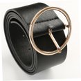 thumbnail image 4 of unbranded 1Ud Cinturón De PU Negro Con Pin Redonda Para Accesorio Femenino, 4 of 8