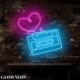 thumbnail image 4 of Glowneon Vintage Cassette Tape Neon Sign, Retro Music Record Wall Art, 4 of 5