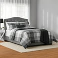 thumbnail image 1 of Mainstays 5-Piece Plaid Comforter Set, King, 1 of 6