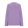 thumbnail image 6 of Htigea Women's Plus Size Long Sleeve Shirts Solid Color Crewneck Pullover Tunic Tops Soft Comfy Purple 4XL, 6 of 6
